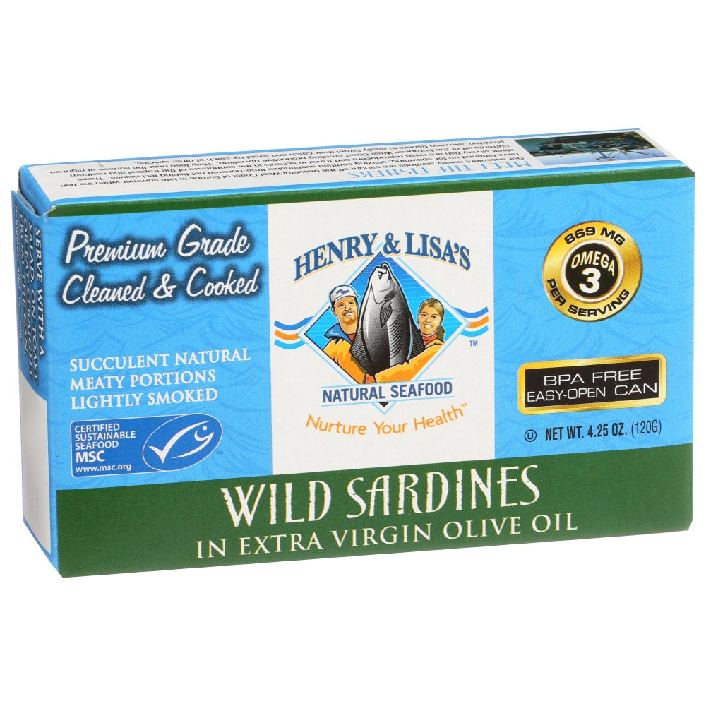 Sardines, Wild, in Extra Virgin Olive Oil,12 - 4.25 OUNCE
