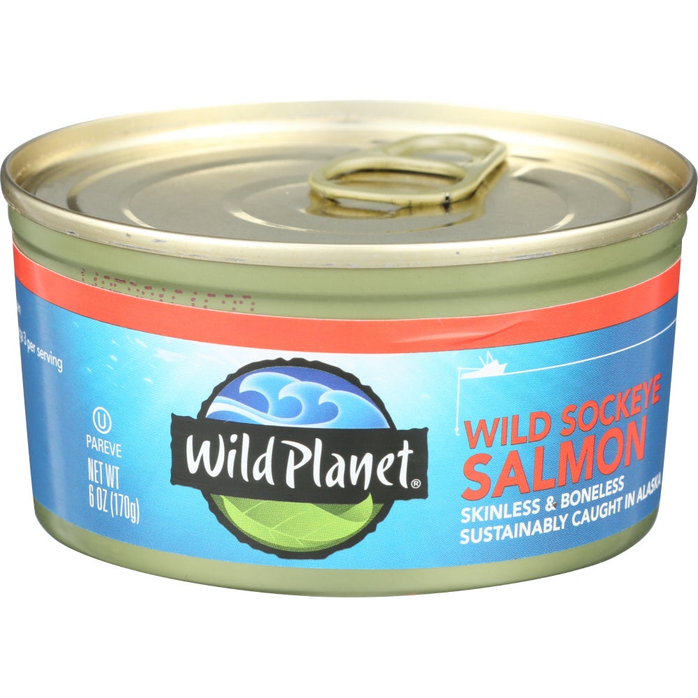 Salmon, Sockeye, Wild-Caught, Boneless, Skinless,12 - 6 OUNCE