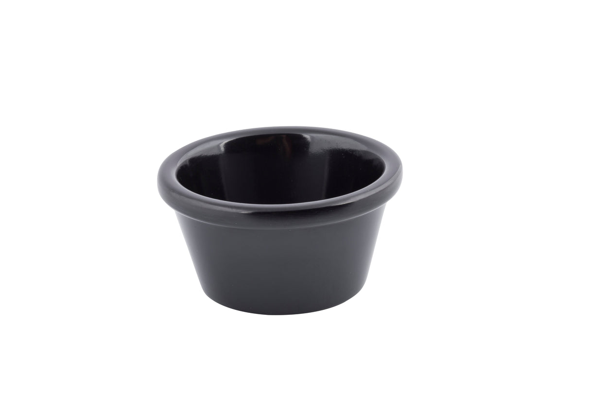 Ramekins, 2 Ounce, Round, Black, Melamine, 2 Ounce,8 - 12 COUNT