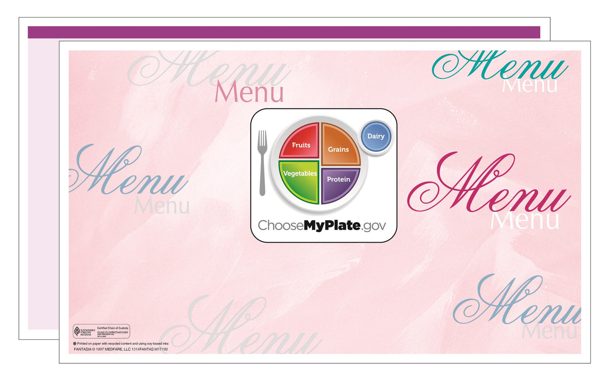 Menus, Purple, Fantasia,1 - 500 COUNT
