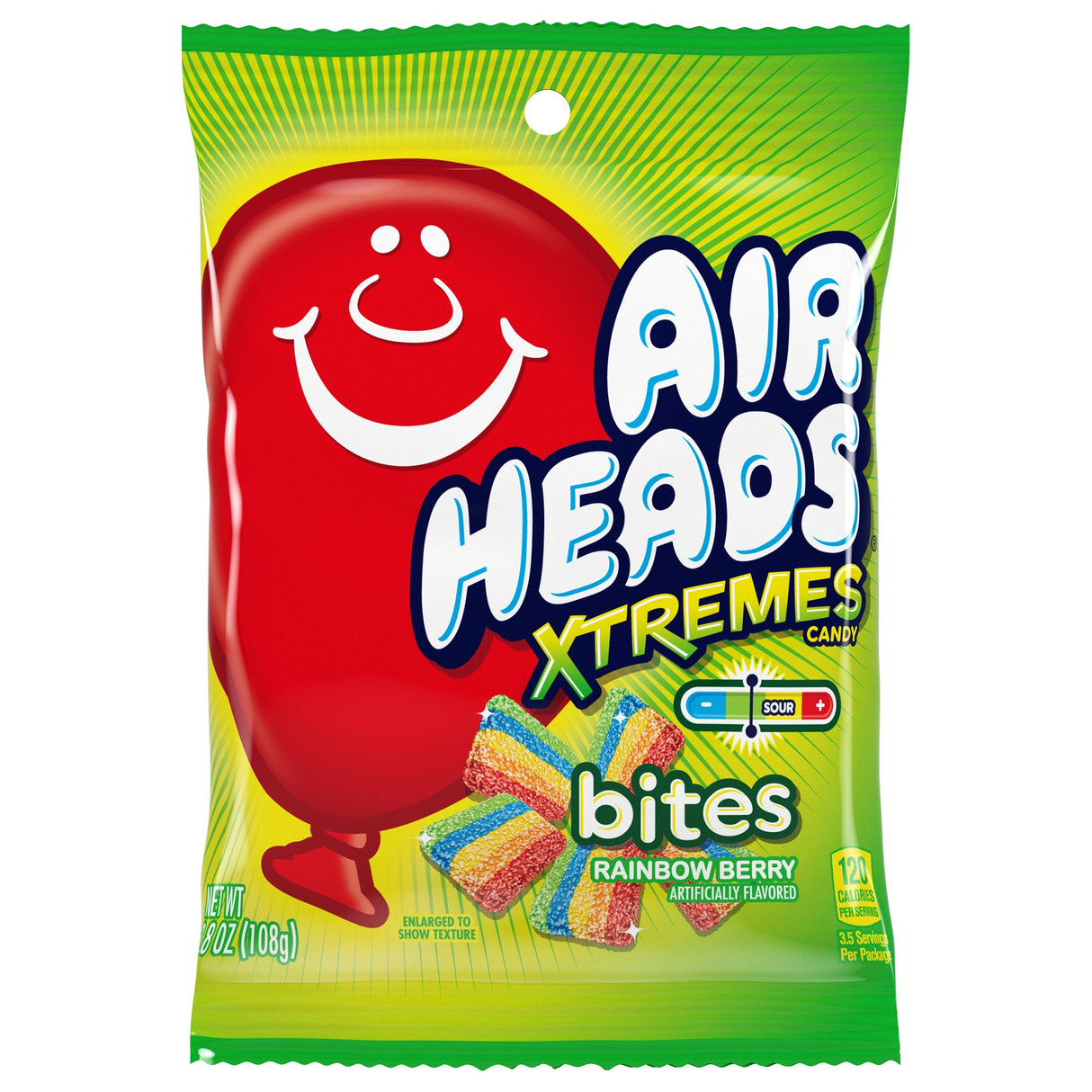 Candy, Bites, Xtremes, Rainbow Berry, Peg Bag,12 - 3.8 OUNCE