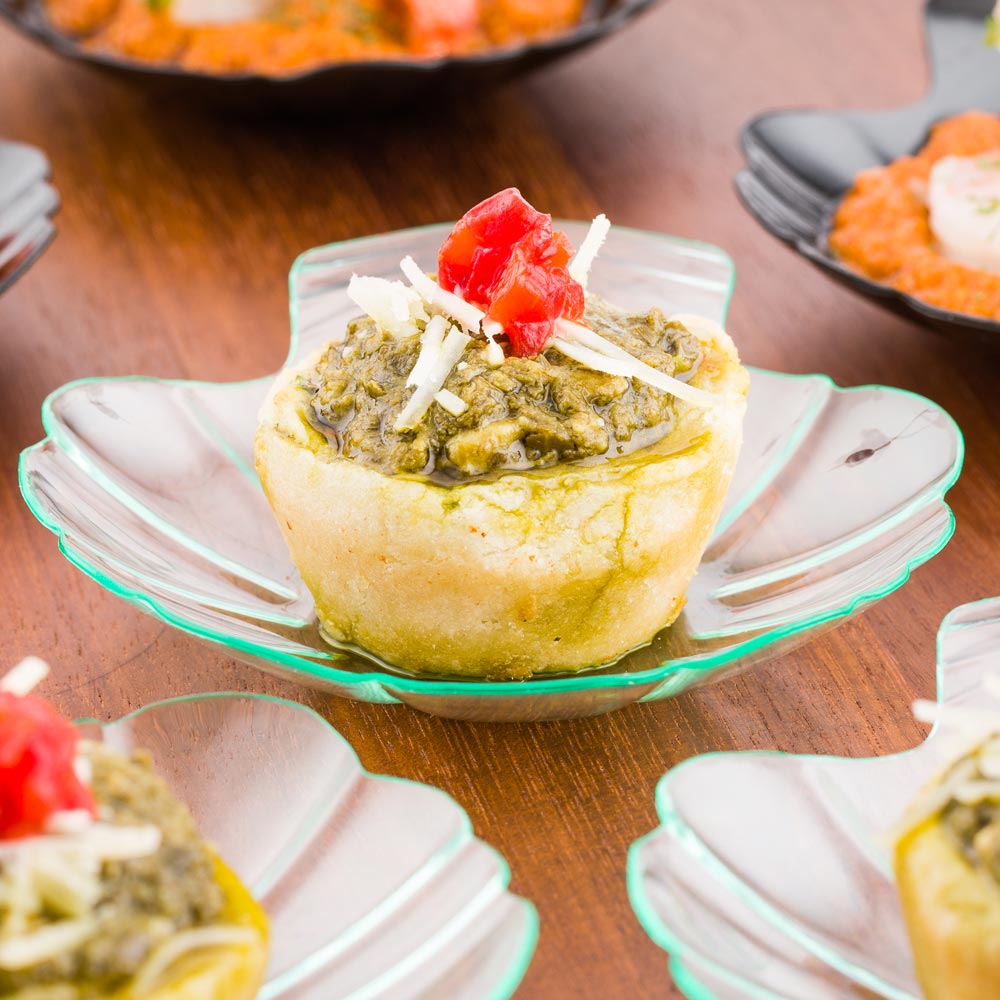 Plates, Appetizer, 3.25 Inch, Plastic, Sea Green Amuse Bouche Design, Shell, Heavyweight, 3.25 Linear Inch,1 - 100 COUNT