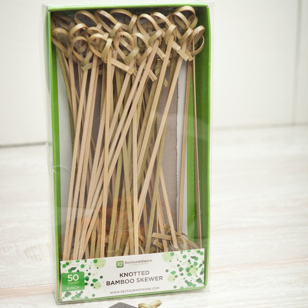 Skewers, Knotted, 6 Inch, 6 Linear Inch,1 - 50 COUNT