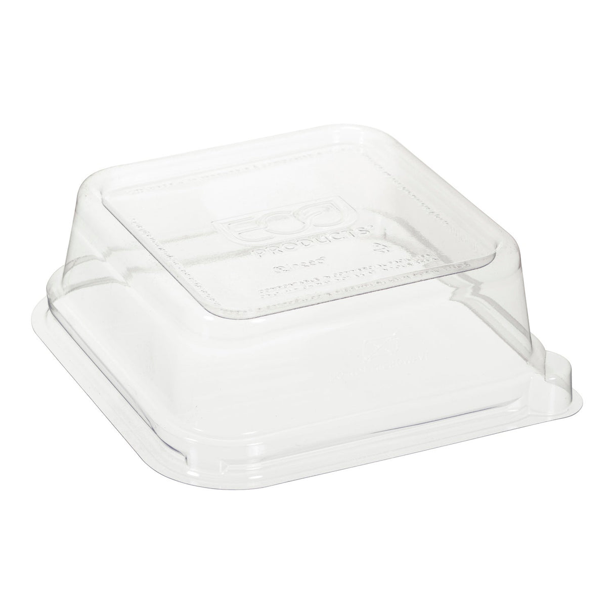 Lids, Dome, Plastic, Clear, Square, Renewable & Compostable, For 5 Ounce Container, 5 Linear Inch,1 - 400 COUNT