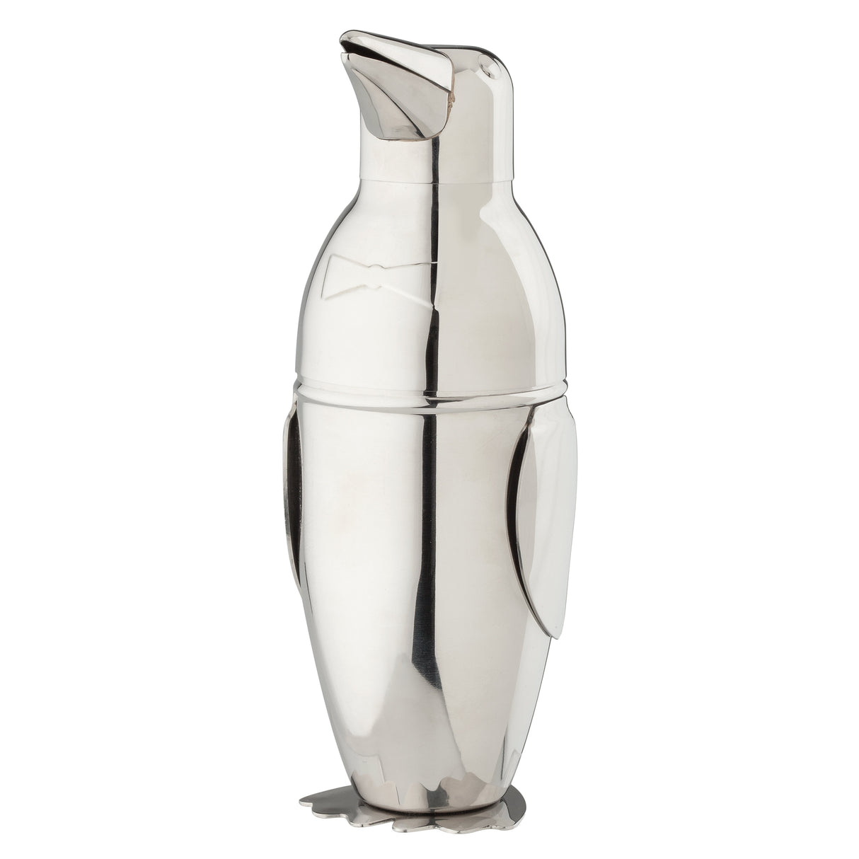 Shaker, Cocktail, 18 Ounce, Penguin Shape, Stainless Steel,1 - 1 EACH