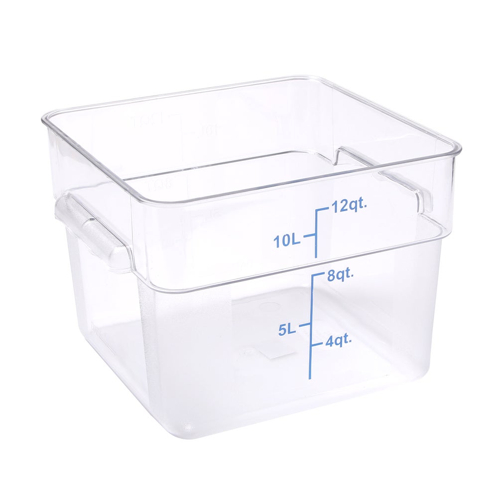 Pans, Food, 12 Quart, Square, 11 x 11 x 8 Inch Clear, Plastic,10 - 1 EACH