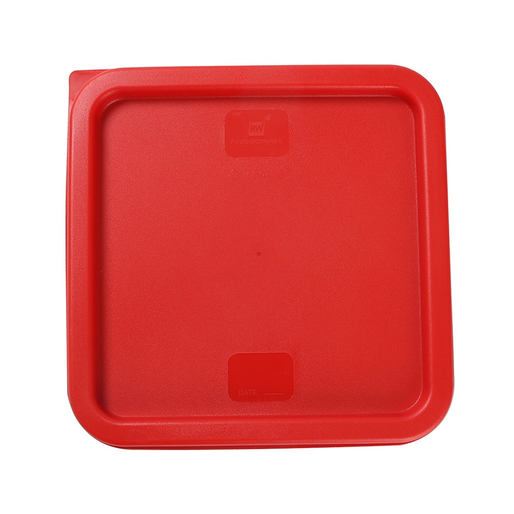 Lids, Square, Red, Plastic, for 6 & 8 Quart Met Lux Food Containers,10 - 1 EACH