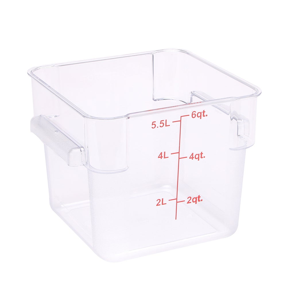 Pans, Food, 6 Quart, Square, 9 x 9 x 7.50 Inch Clear, Plastic,10 - 1 EACH