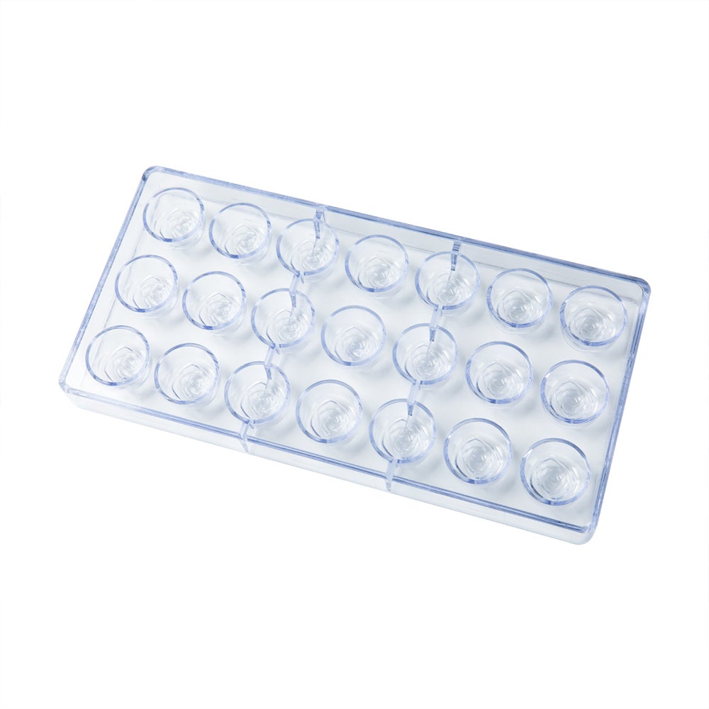 Molds, Chocolate, 21-Compartment, Rose-Shaped, Clear, Polycarbonate,10 - 1 EACH