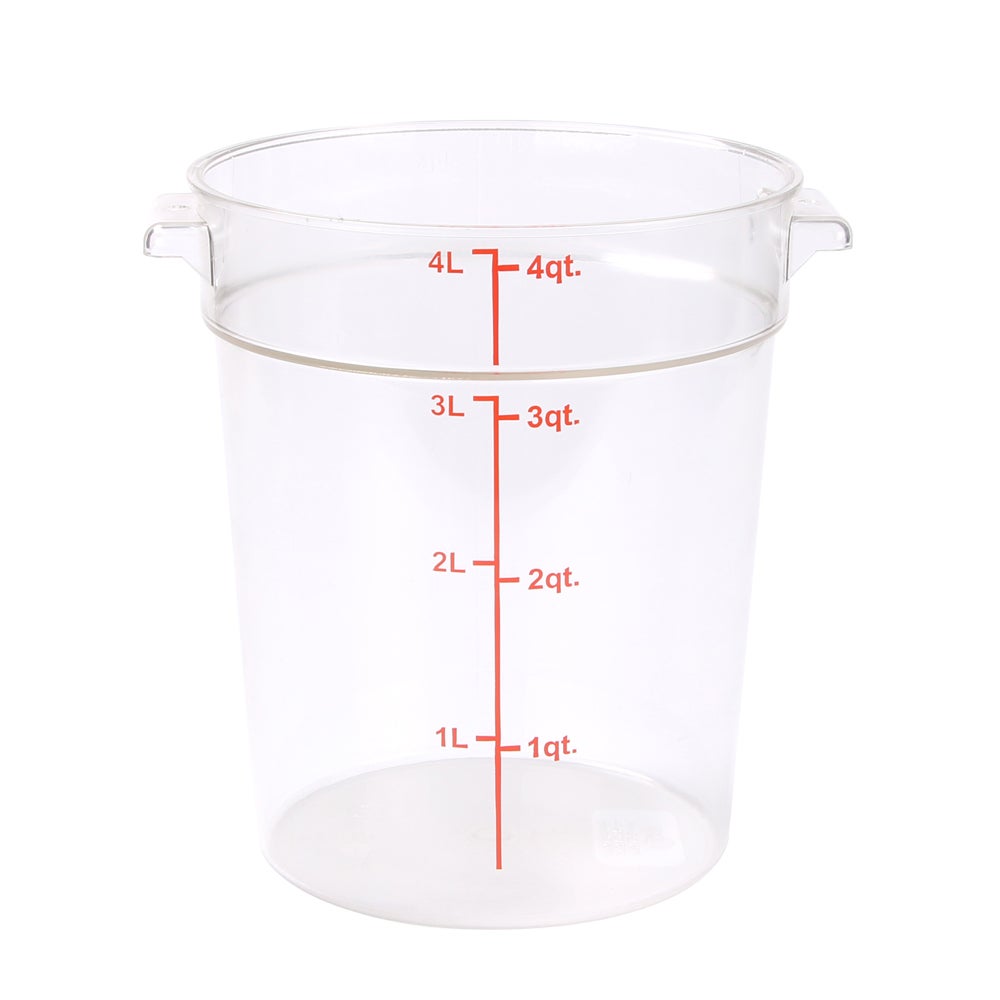 Pans, Food, 4 Quart, Round, 7 x 7 x 8.50 Inch Clear, Plastic,10 - 1 EACH