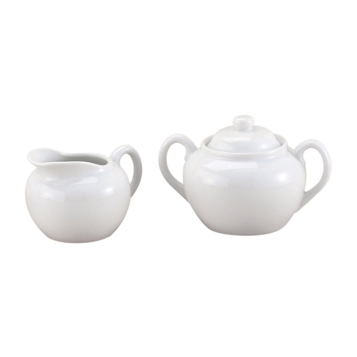 Sugar & Creamer Set, 6 Ounce, Bell-Shaped, White, Porcelain,36 - 1 EACH