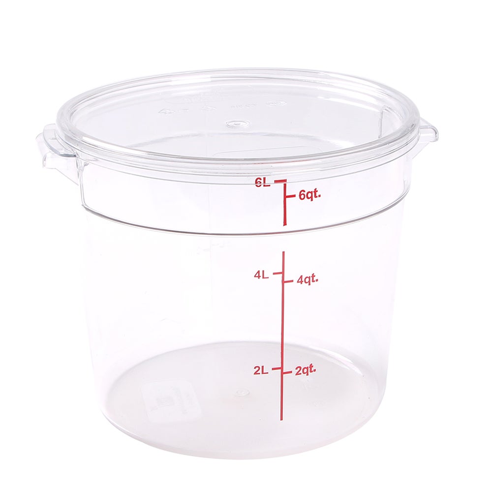 Lids, Round, Clear, Plastic, for 6 & 8 Quart Met Lux Food Containers,10 - 1 EACH