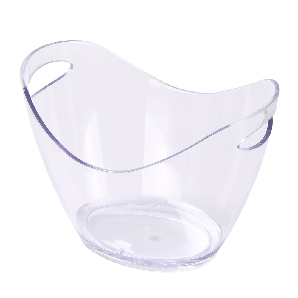 Bucket, Champagne, 3.7 Quart, Oval, Clear, Plastic,10 - 1 EACH