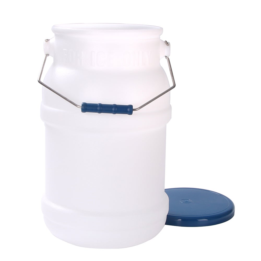 Tote, Ice, 5 Gallon, White Plastic, with Lid & Mounting Bracket,1 - 1 EACH