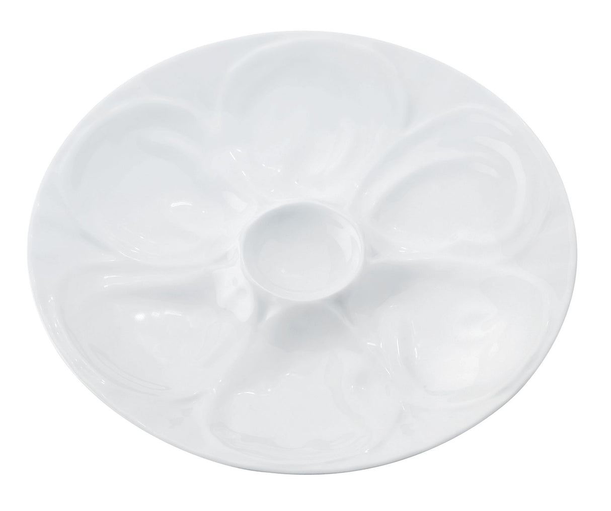 Plate, Oyster, Porcelain, 9 Inch, White, Undecorated,16 - 1 EACH