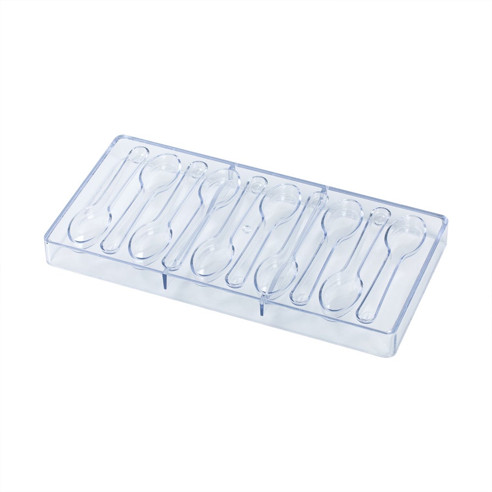 Molds, Chocolate, 10-Compartment, Spoon-Shaped, Clear, Polycarbonate,10 - 1 EACH