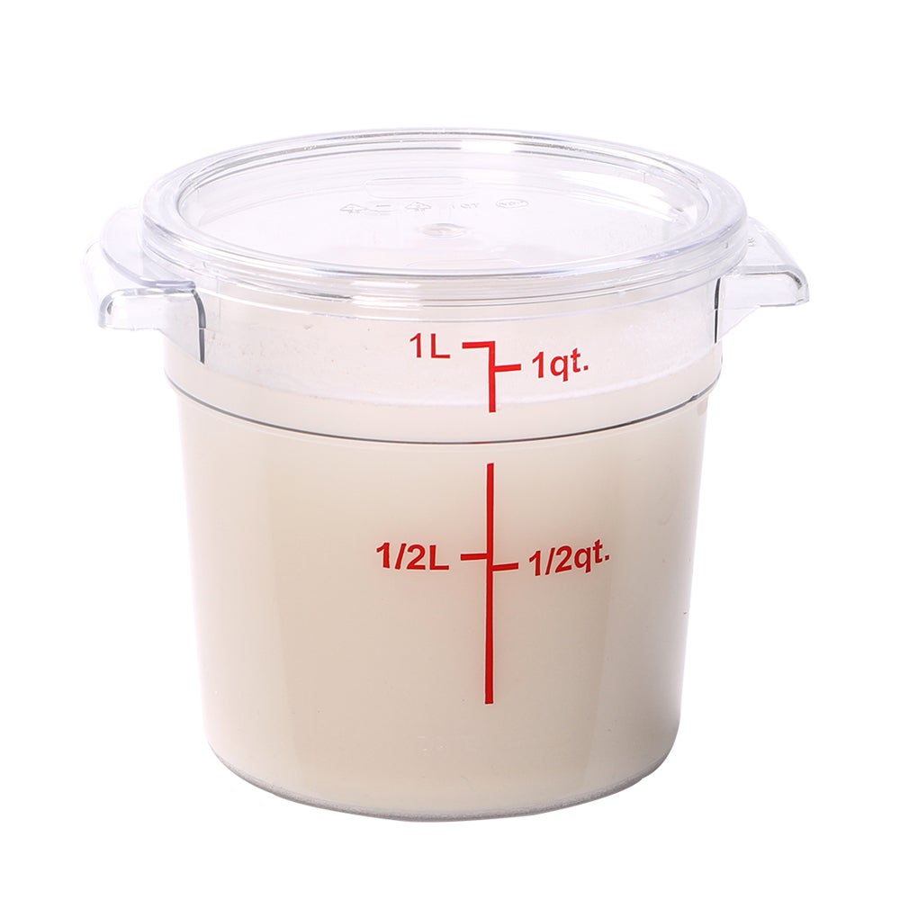 Lids, Round, Clear, Plastic, for 1 Quart Met Lux Food Containers,10 - 1 EACH