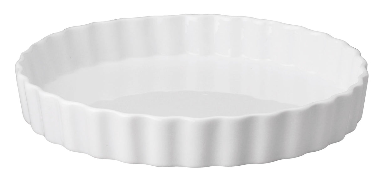Dish, Quiche, Porcelain, 11 x 1.25 Inch, White,1 - 1 EACH