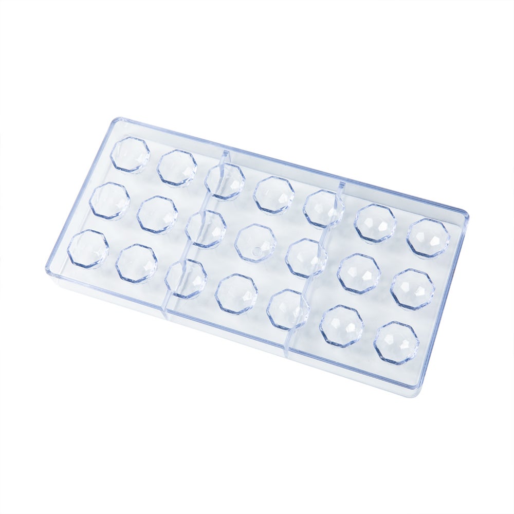 Molds, Chocolate, 21-Compartment, Diamond-Shaped, Clear, Polycarbonate,10 - 1 EACH
