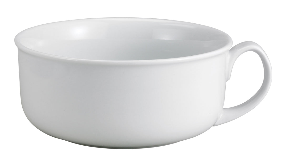 Mug, Cereal, 28 Ounce, Oversized, White, Porcelain,12 - 1 EACH