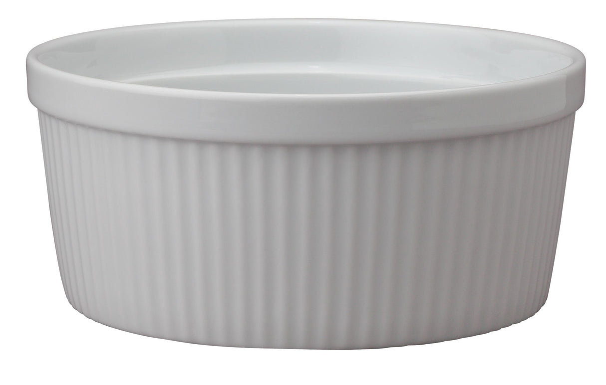 Ramekin, Porcelain, 48 Ounce, White, Round,1 - 1 EACH