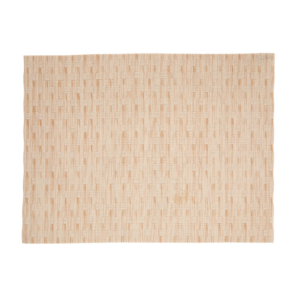 Placemats, 12 x 16 Inch, Speculo, Tan, Woven Vinyl,6 - 1 EACH