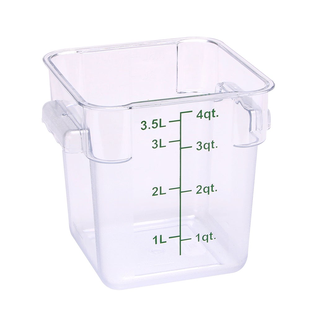 Pans, Food, 4 Quart, Square, 7 x 7 x 7.25 Inch Clear, Plastic,10 - 1 EACH