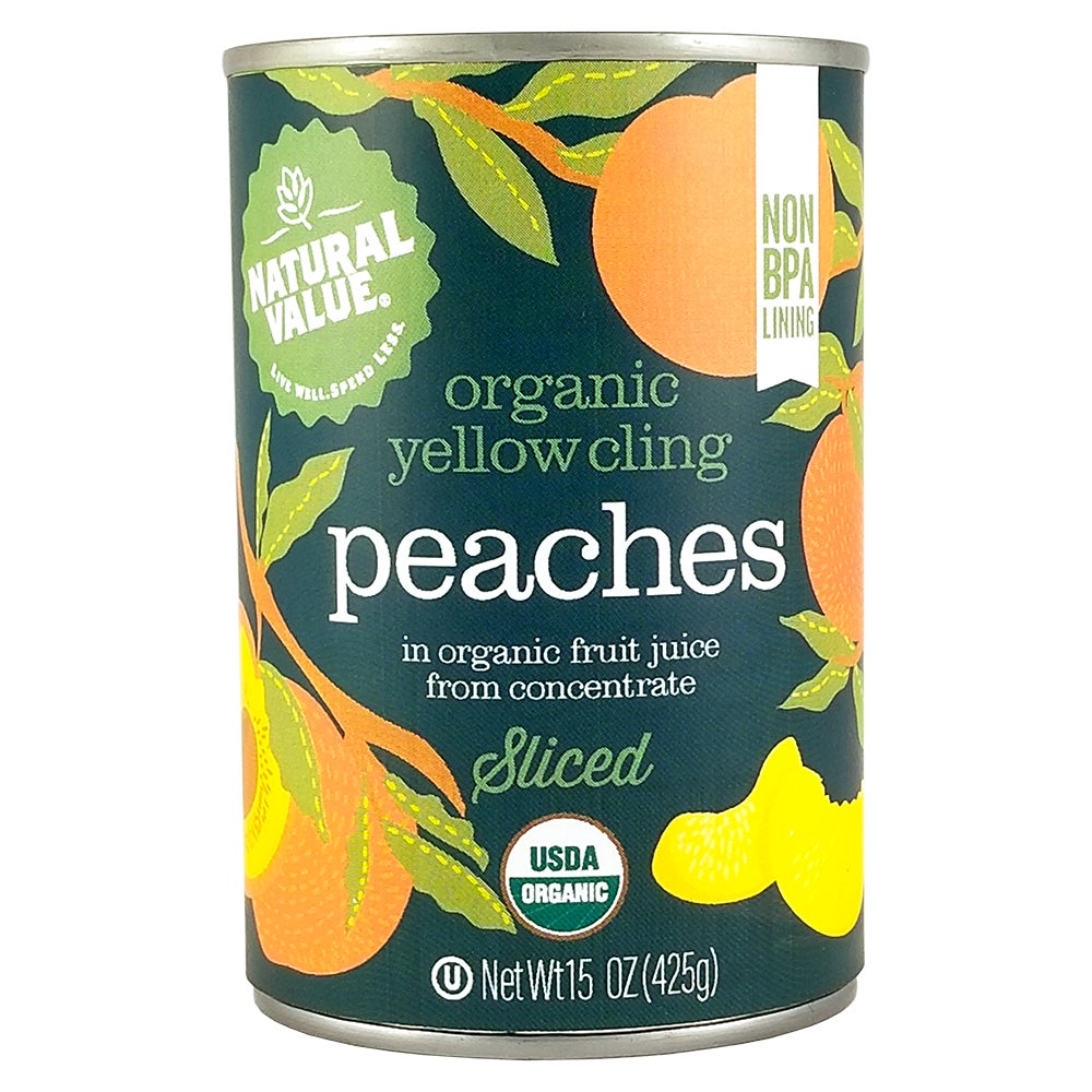 Peaches, Yellow Cling, Sliced, in Juice,12 - 15 OUNCE