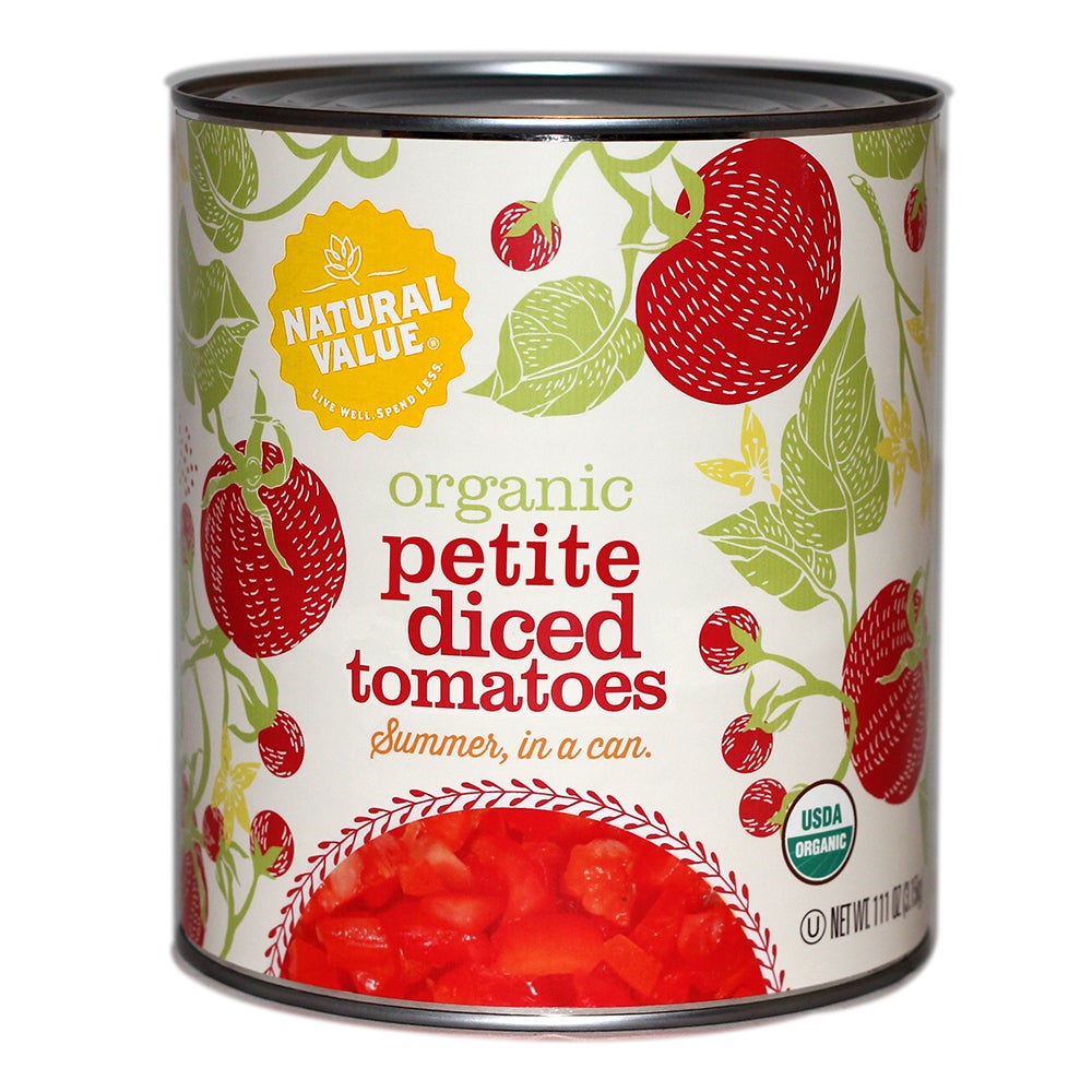 Tomatoes, Petite, Diced, #10,6 - 102 OUNCE