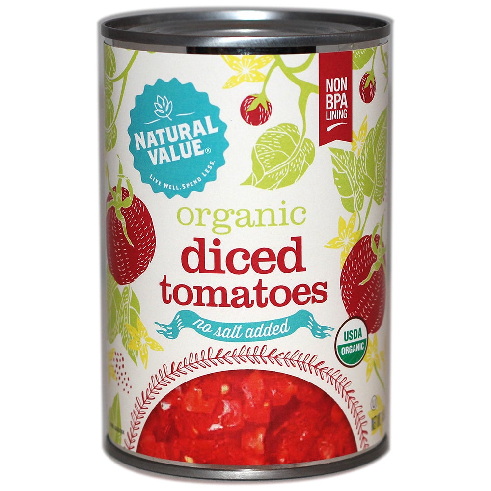 Tomatoes, Diced, in Juice, No Salt Added,12 - 14.5 OUNCE