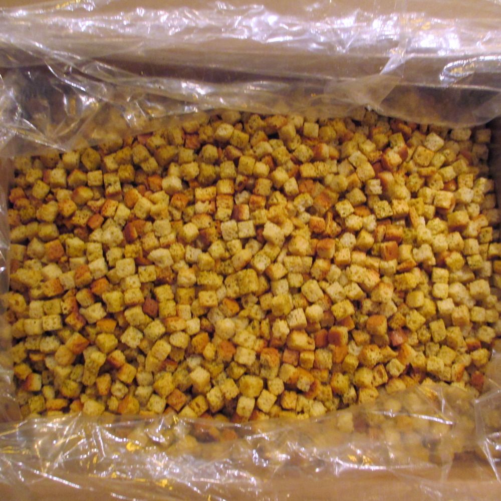 Croutons, Seasoned, .5 x .5 x .5 Inch,1 - 10 POUND