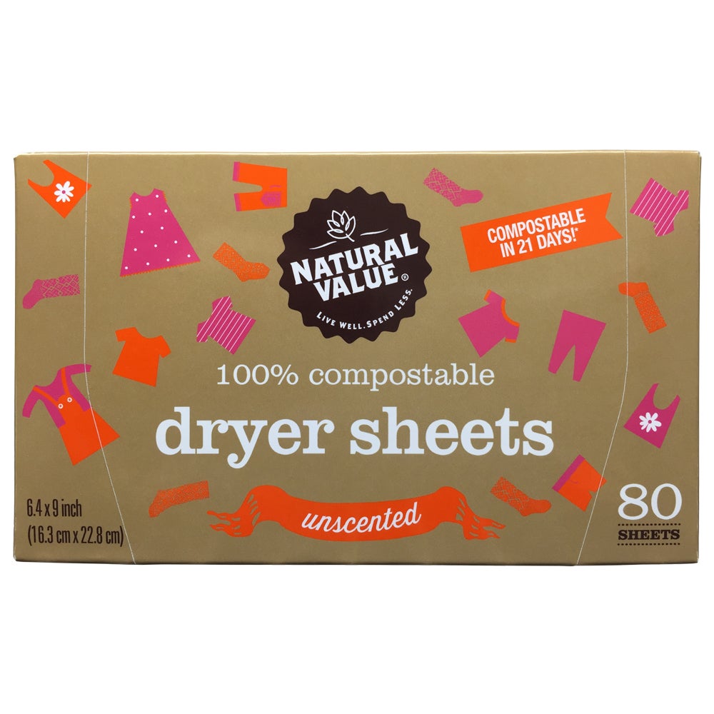 Dryer Sheets, Fabric Softening, Unscented,6 - 80 COUNT
