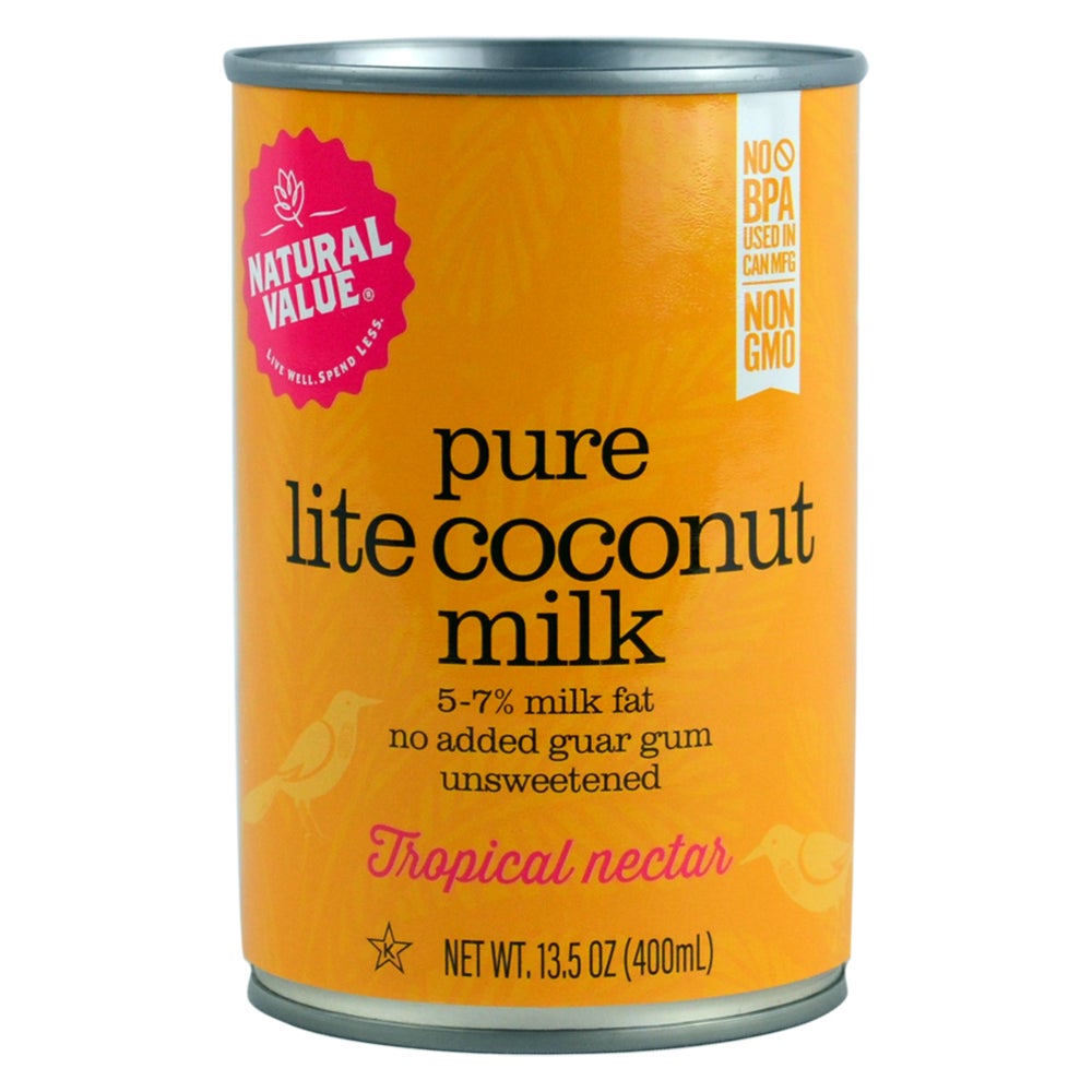 Milk, Coconut, Light 5-7%, Unsweetened, Can, Shelf-Stable,12 - 13.5 OUNCE