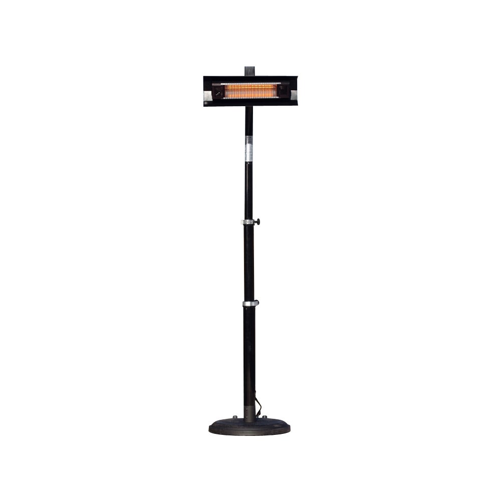Heater, Patio, Telescoping Offset Pole, Black, Powder Coated Steel, Infrared, Electric,1 - 1 EACH
