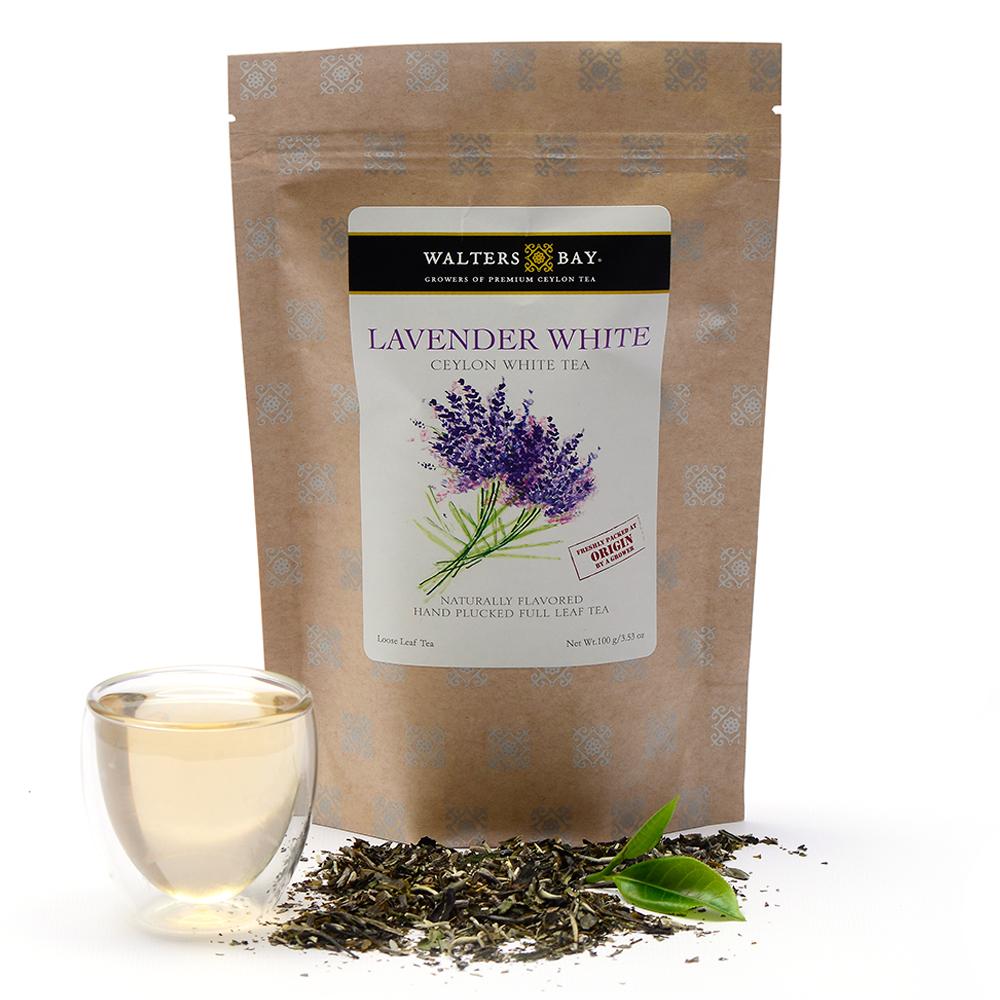 Tea, Lavender White, Loose Leaf,6 - 100 Gram Avg