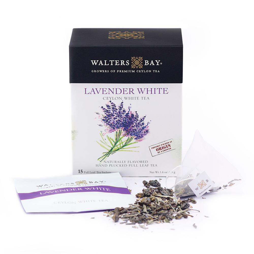 Tea, Lavender White, Individually Wrapped with String,6 - 15 COUNT