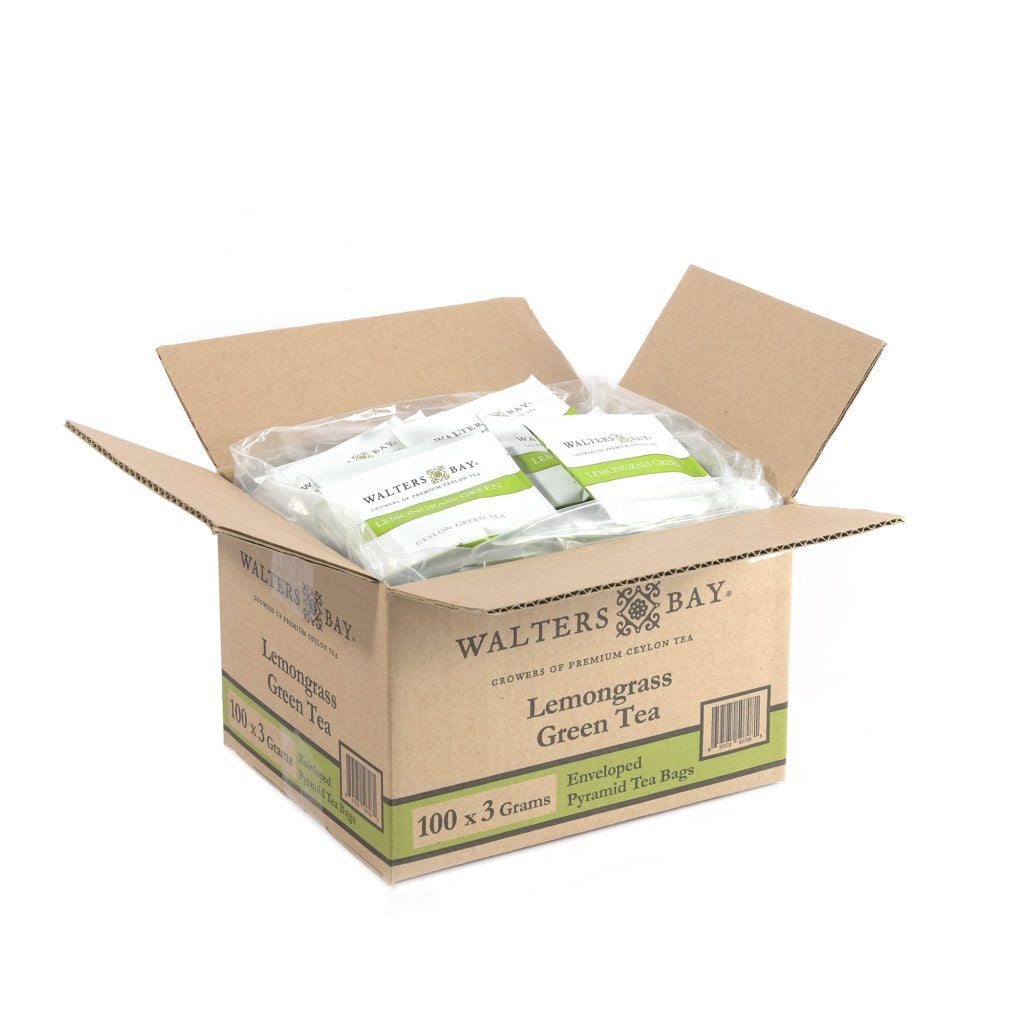 Tea, Lemongrass Green, Individually Wrapped with String,100 - 3 Gram Avg