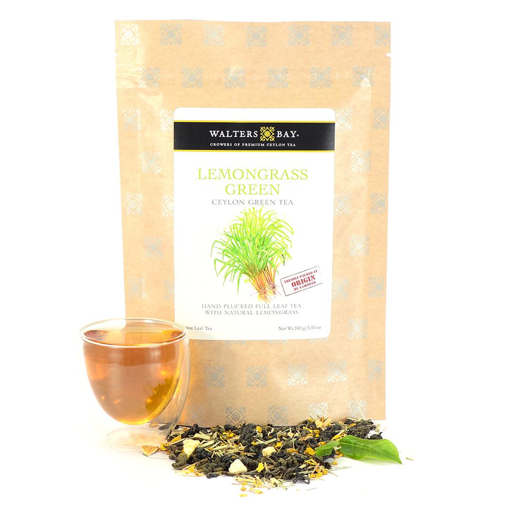 Tea, Lemongrass Green, Loose Leaf,6 - 100 Gram Avg