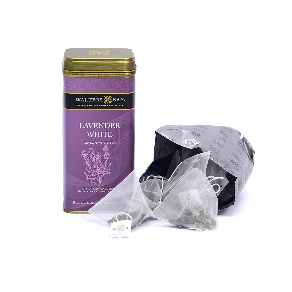 Tea, Lavender White, Tin,6 - 18 COUNT