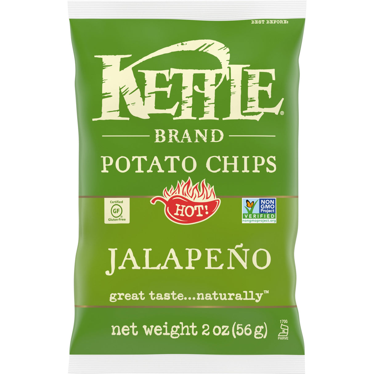 Chips, Potato, Jalapeno, Kettle Cooked, Single-Serve,6 - 2 OUNCE