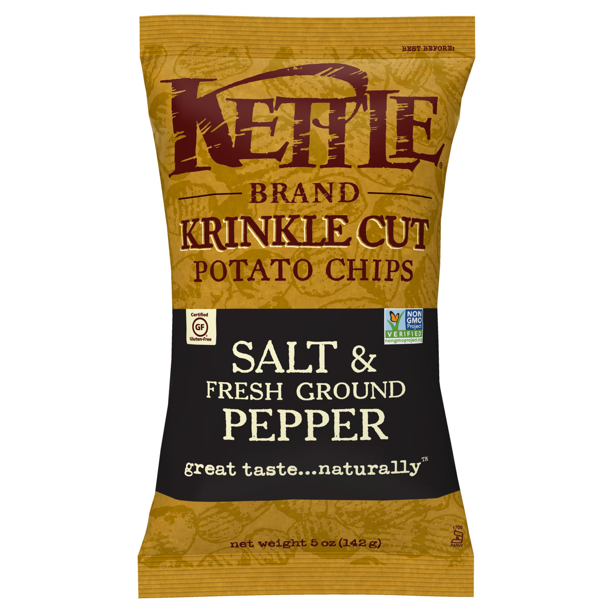 Chips, Potato, Salt & Pepper, Kettle Cooked,8 - 5 OUNCE