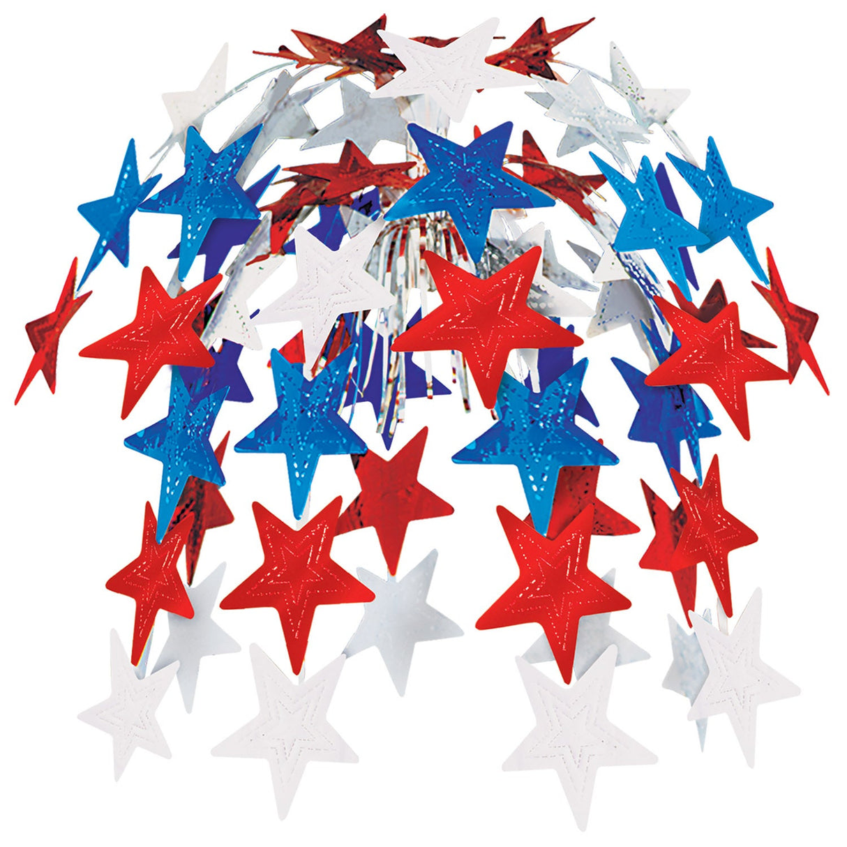 Decorations, Star Cascade, Red/White/Blue,1 - 12 COUNT