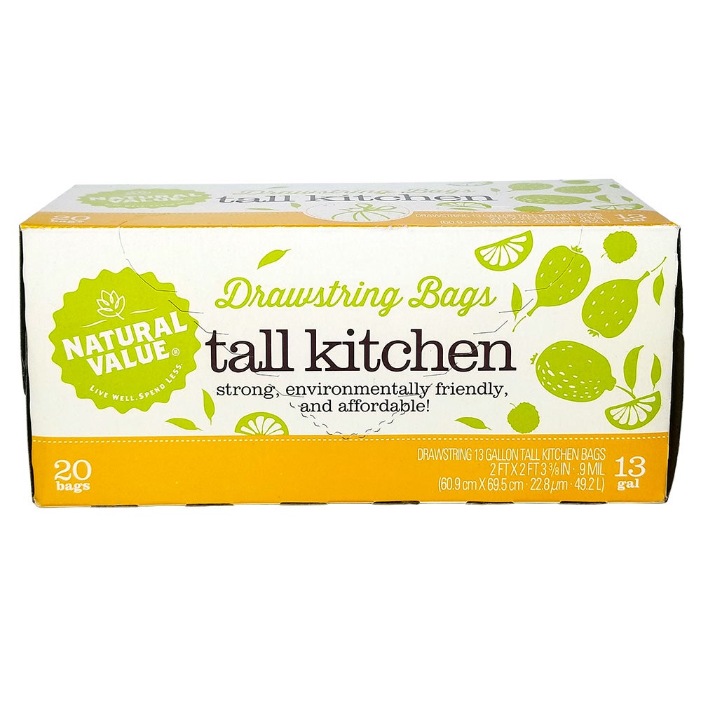 Can Liners, 13 Gallon Tall, with Drawstring,12 - 20 COUNT