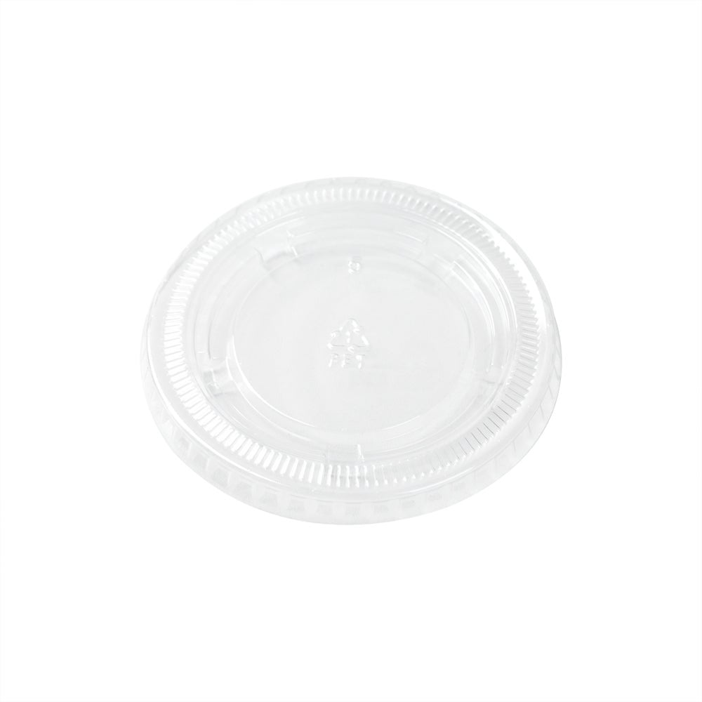 Lids, Flat, Plastic, Clear, for 3.3/4/5.5 Ounce Portion Cups,1 - 2000 COUNT