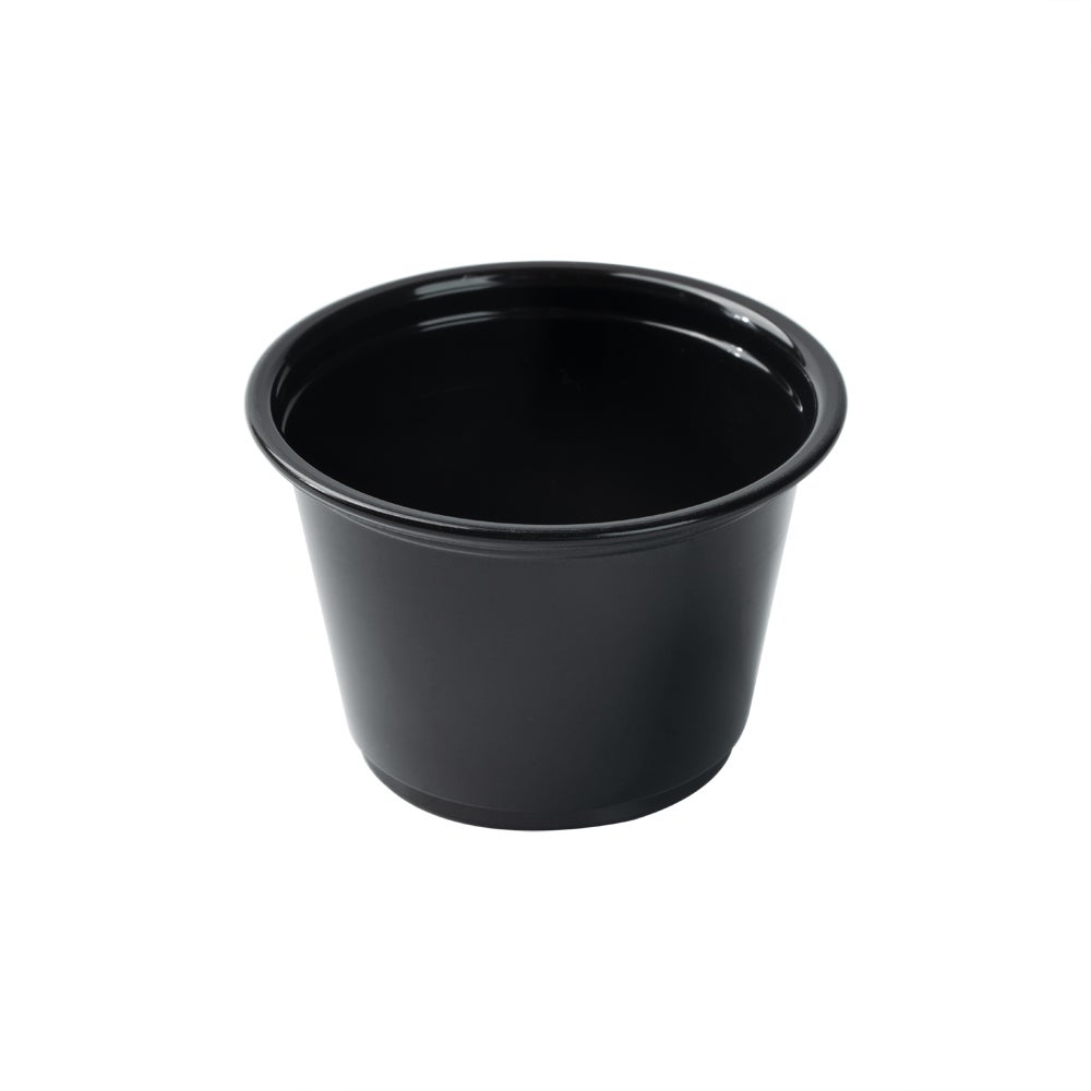 Cups, Portion, 4 Ounce, Plastic, Black, Round,1 - 2000 COUNT