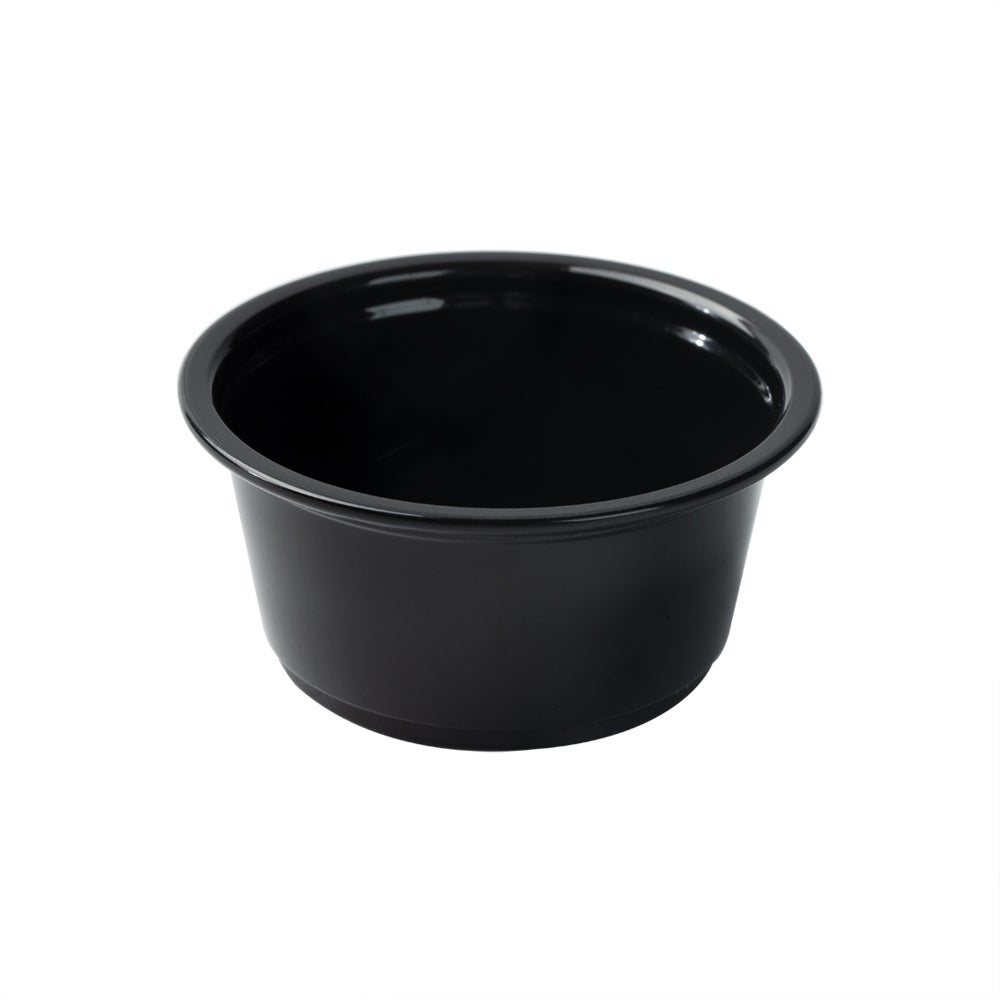 Cups, Portion, 3.3 Ounce, Plastic, Black, Round,1 - 2000 COUNT