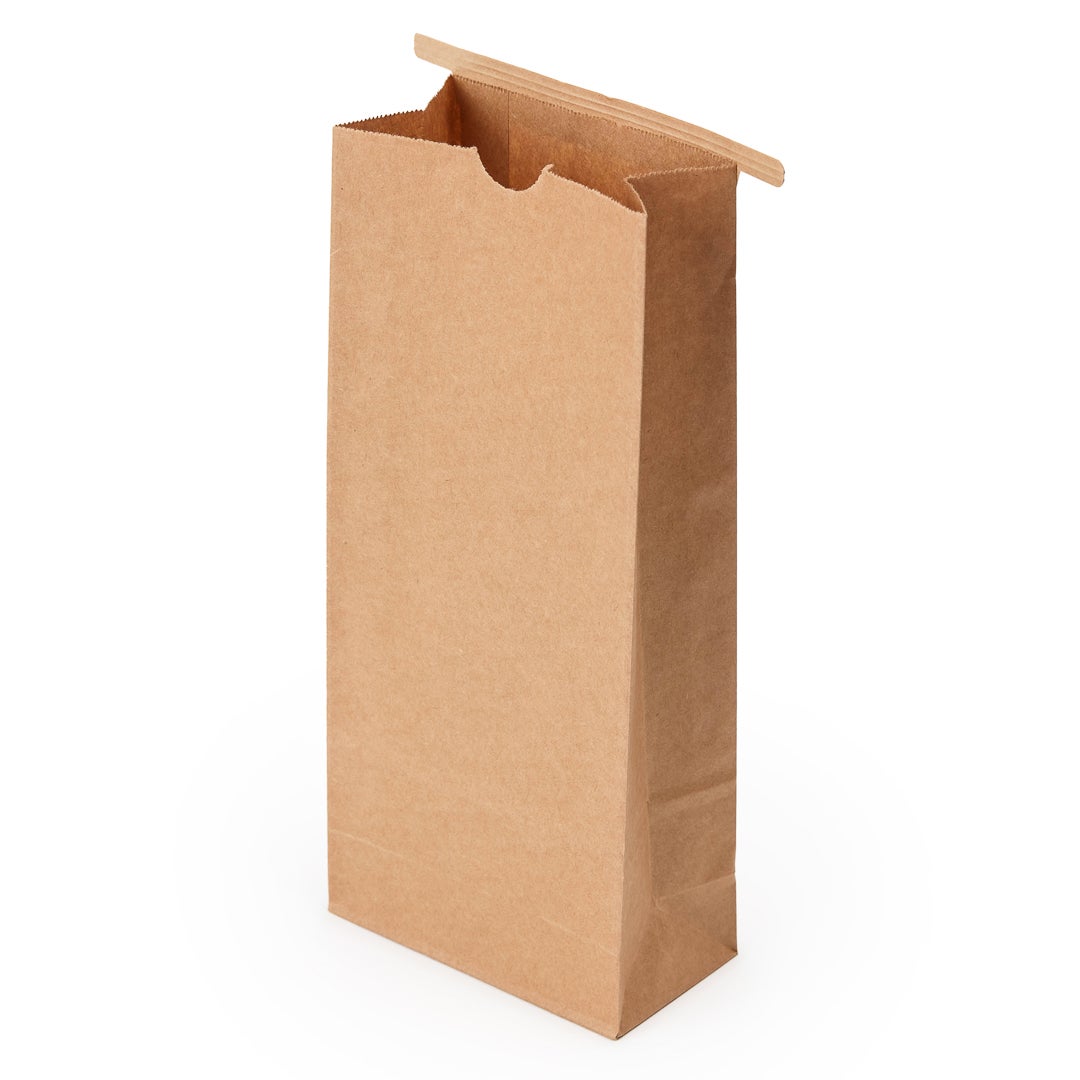 Bags, Bakery, 4.75 x 2.5 x 9.75 Inch, Paper, Kraft, with Window & Tie,1 - 100 COUNT