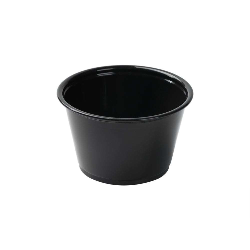 Cups, Portion, 2.5 Ounce, Plastic, Black, Round,1 - 2000 COUNT