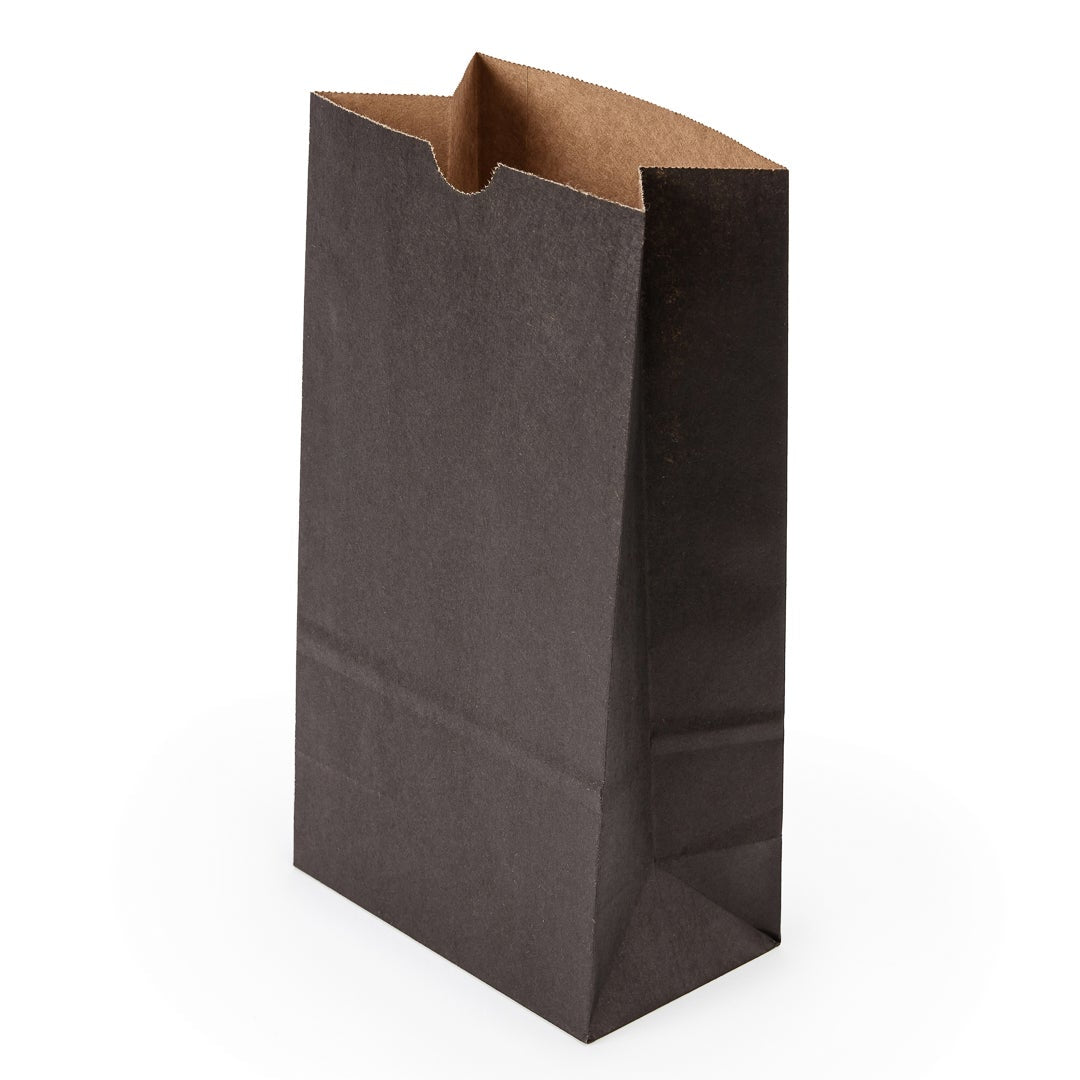 Bags, 6 x 3.5 x 10.75 Inch, Paper, Black & Kraft,1 - 100 COUNT
