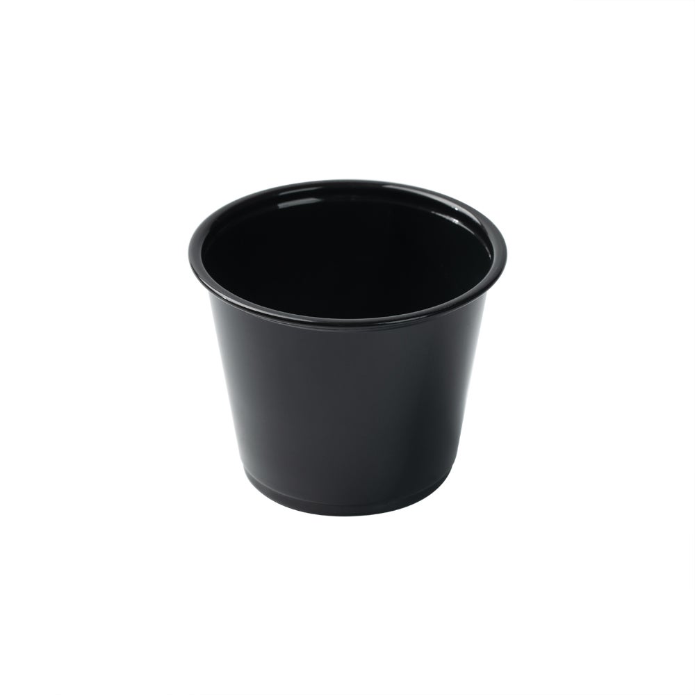 Cups, Portion, 5.5 Ounce, Plastic, Black, Round,1 - 2000 COUNT